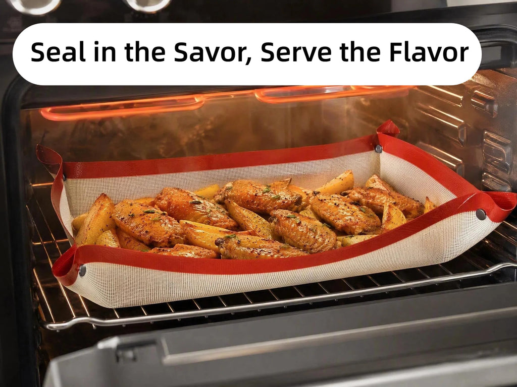 Locking Dials Silicone Fiber Baking Mat Form Leakproof Oven Liner