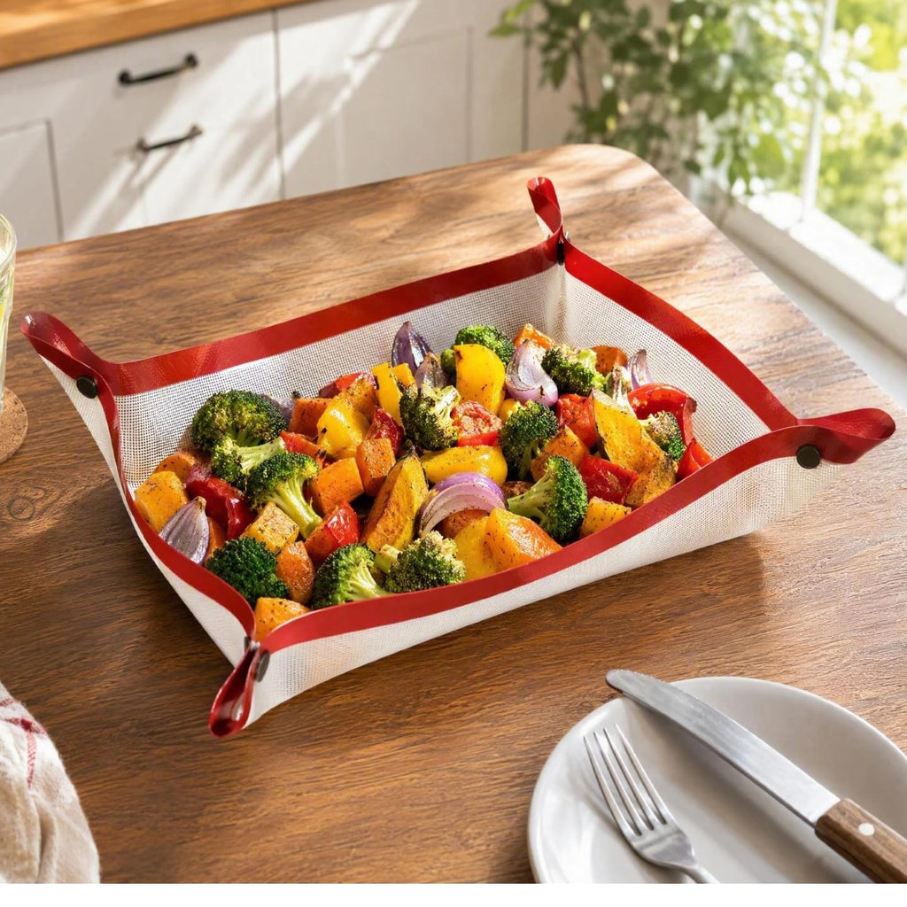 Locking Dials Silicone Fiber Baking Mat Form Leakproof Oven Liner