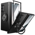 For Samsung Z Fold Series Aluminum Alloy Foldable Phone Case With Ring Kickstand
